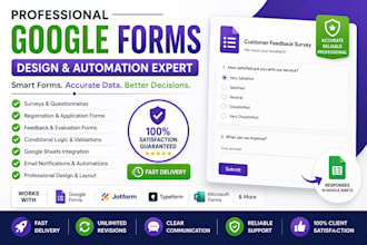 create professional google forms, surveys and registration forms