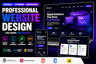 design a stunning and responsive website in wordpress