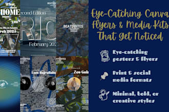design an editable canva flyer, poster, or event graphic