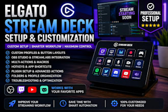 professionally set up and customize your elgato stream deck