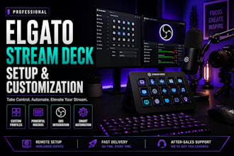 professionally set up and customize your elgato stream deck