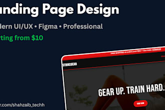 design a modern landing page in figma