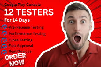 test your app for google play closed testing with real 12 testers