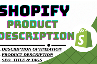 write shopify product listing and product description