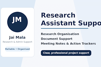 provide research assistance and document organisation
