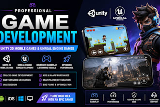 do unity 2d mobile game design and development unreal engine as game developer