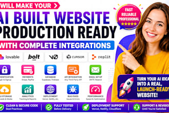 make your ai built website production ready with complete integrations