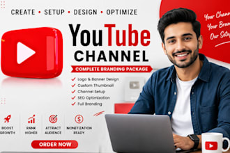 do christian youtube channel setup, logo, banner, channel art design