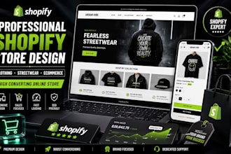 design shopify clothing store streetwear fashion ecommerce website