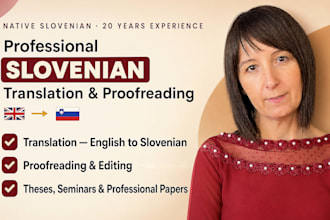 translate and proofread your text in slovenian
