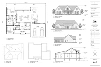 draft construction drawings in autocad, revit, archicad for permits