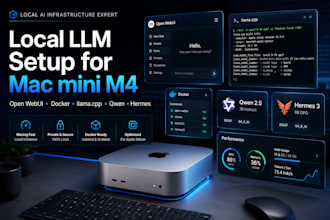 open webui llama cpp qwen docker mac mini m4 hermes local llm setup qdrant vps