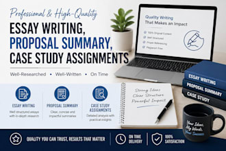 do essay writing, proposal, summary, case study, assignment