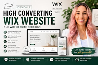 design a high converting wix website and wix website redesign