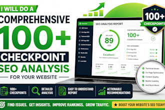 do a comprehensive 100 plus checkpoint SEO analysis for your website