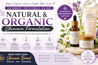 formulate organic skincare products for your brand