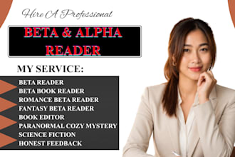 beta read fantasy romance, biography beta reading,  cozy paranormal beta reader