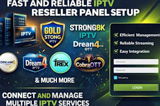 setup strong8k panel, mega ott, lion ott, dream4k, trex, plixir panel