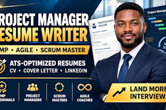 write ats project manager pmp agile and scrum master resume