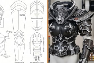 cosplay sewing pattern fabric armor cosplay prop wearable leather fabric pattern