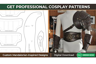 cosplay sewing pattern wearable armor evafoam pattern anime costume pattern