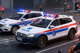 create realistic beamng police, fire, and rescue vehicle modifications