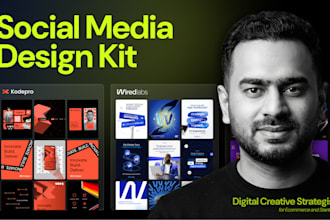 design a social media kit with instagram templates posts and branding