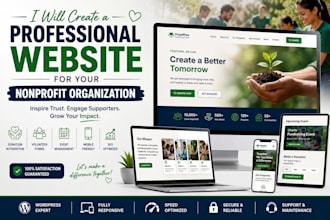 setup professional nonprofit organization website charity and ngo website design