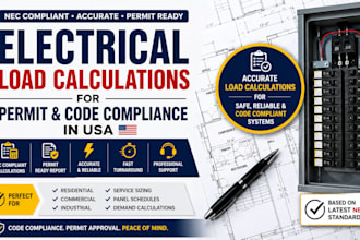 prepare electrical load calculations for permit and code compliance in USA