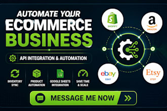 automate shopify amazon and ebay store with API integration and inventory sync