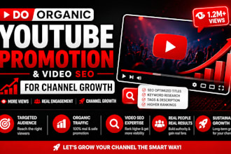 do organic youtube promotion and video seo for channel growth