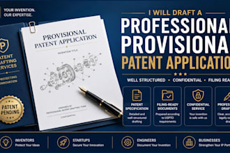 draft professional provisional patent application, filing, provisional trademark