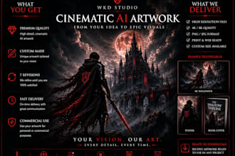 create custom ai art in cinematic fantasy style