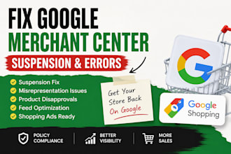 fix google merchant center suspension and merchant center misrepresentation