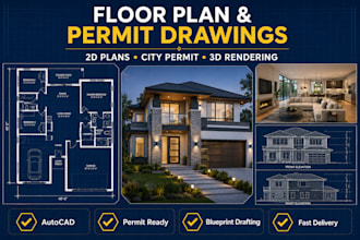 draw architectural floor plans elevation section roof site plans in autocad