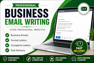 write professional emails, letters and business documents