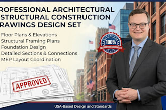 create architectural structural construction drawings design set