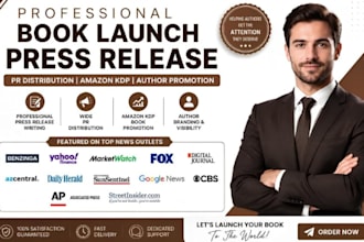 distribute online book press release pr distribution KDP book launch promotion