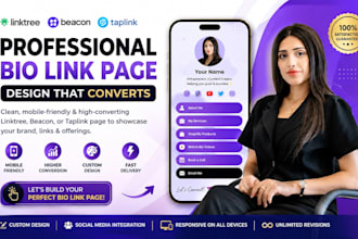 create a professional, high converting linktree bio link page