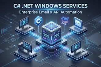 build net windows services and custom email automation pipelines