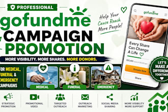 promote your gofundme fundraiser for medical and emergency causes