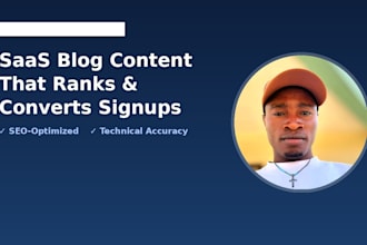 write blog content for saas and tech companies that is built to rank on google