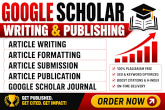 write and publish articles in google scholar indexed journals