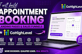 build appointment booking landing pages and sales funnels in gohighlevel