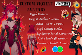 custom furry vrchat avatar sfw anime vrchart vr character vrc avatar nsfw furry