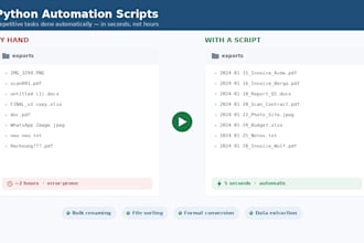 write a simple python automation script for your task