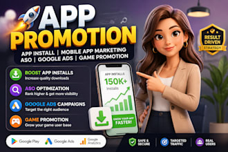 app promotion app install mobile app marketing aso google ads game promotion