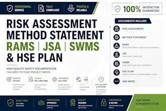 write professional risk assessment, rams, jsa, swms and hse plans