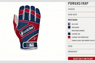 custom 2d 3d baseball and softball glove configurator with kickflip shopify
