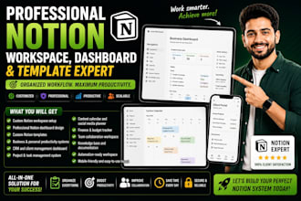 build notion workspace notion dashboard notion expert notion template setup